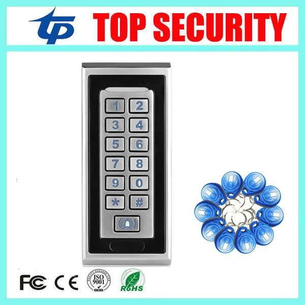 

IP65 waterproof door access control system 125KHZ RFID card led keypad standalone access controller 8000 users card reader