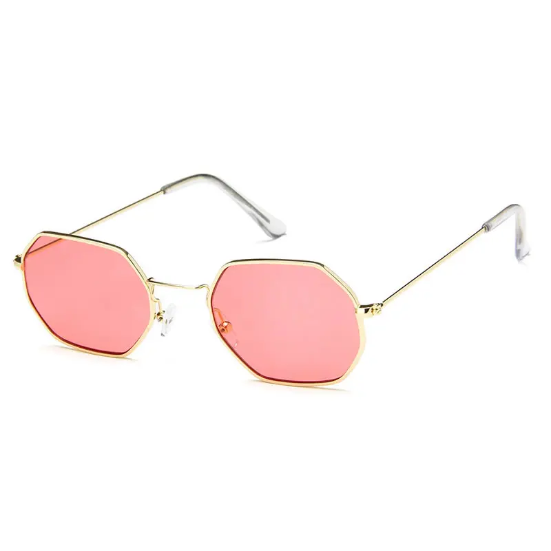 Модные женские плоские солнцезащитные очки, синие, фиолетовые, розовые, желтые линзы, маленькие квадратные солнцезащитные очки, очки ярких цветов, UV400 oculos de sol - Цвет линз: 1red