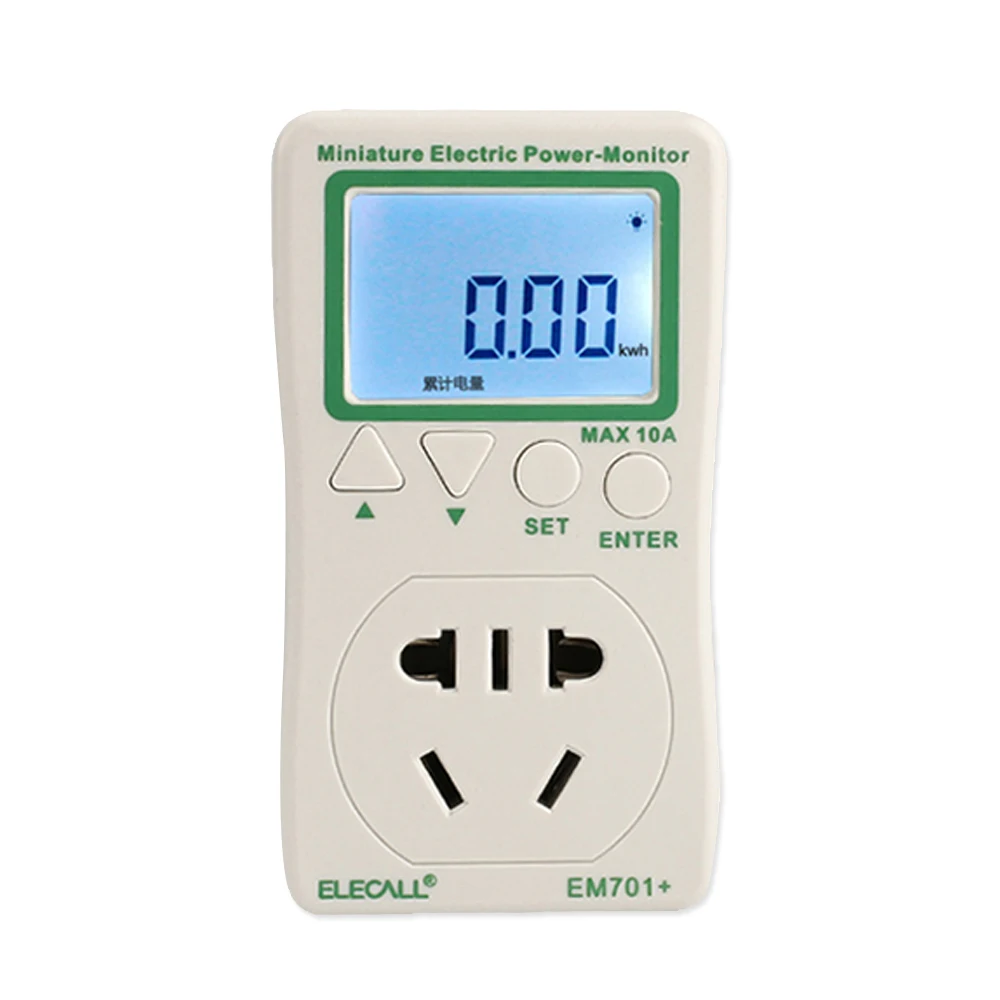 ELECALL EM701 + ЖК цифровой измеритель энергии ватт ампер Частотный монитор мощности