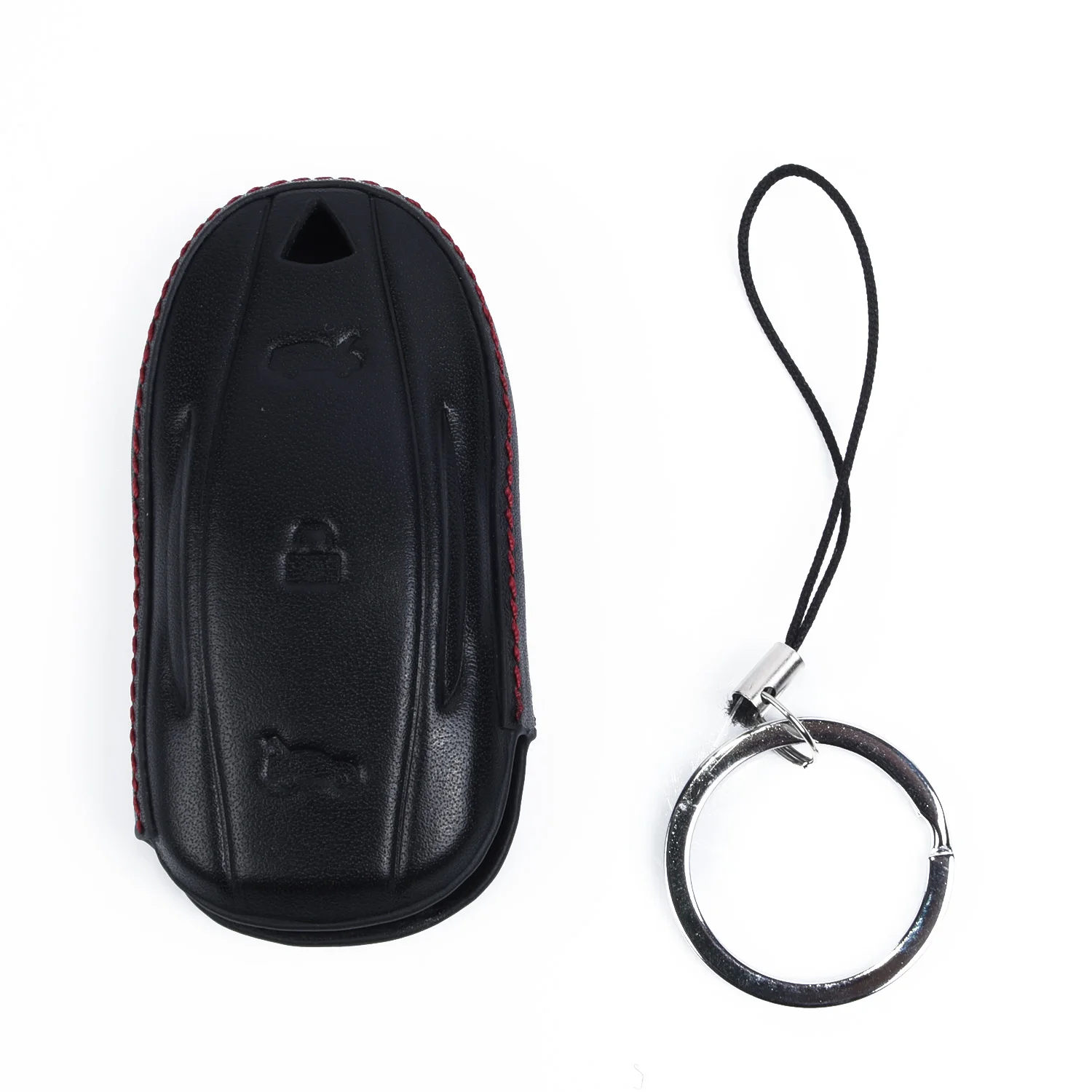 

1PC Smart Key Fob Case Cover Holder Leather Dirt Protector Suitable For Tesla Model X/S Accessories Car Key Case
