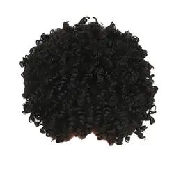Заводская цена 1 шт. женский модный женский накладной парик черные волосы короткие синтетические волосы короткие волны парик роза