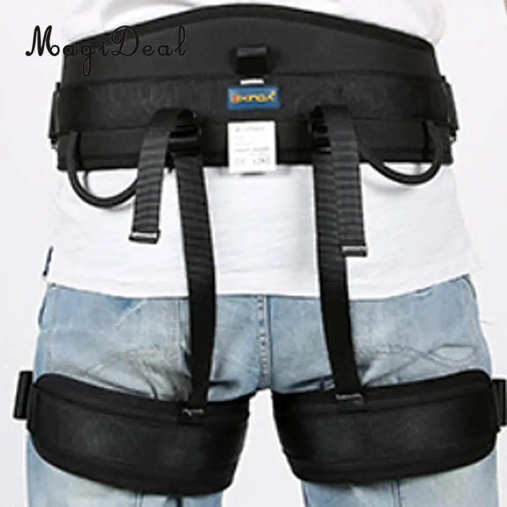 

MagiDeal Professional Bust Seat Belt Outdoor Rock Safety Climbing Harness Rappelling Mountaineering Equipment Seat Belt Black