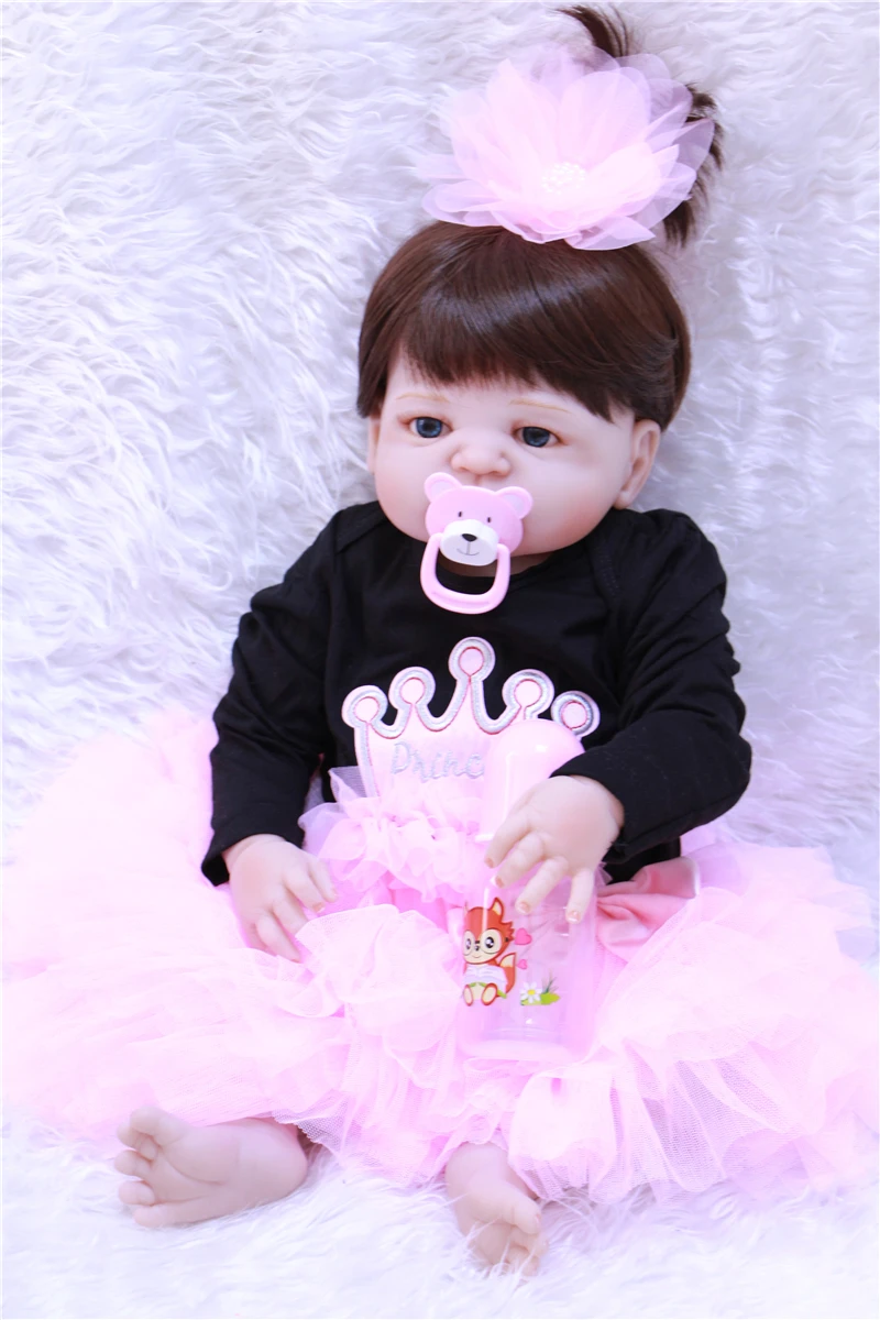 NPK 23 &quotвсего тела силикона Reborn Baby принцесса кукла игрушка купаться играть дома