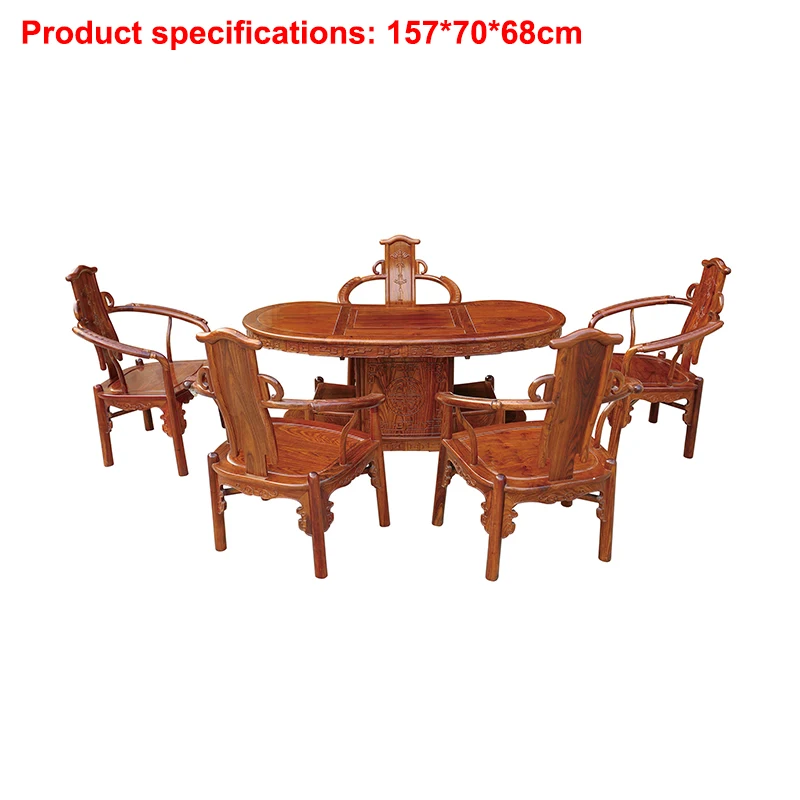 6 pcs/set Redwood Wooden Furniture Antique Desk Chair For Drinking Tea Hedgehog Rosewood Furnishings Size 157*70*68cm 6 pcs/set Redwood Wooden Furniture Antique Desk Chair For Drinking Tea Hedgehog Rosewood Furnishings Size 157*70*68cm