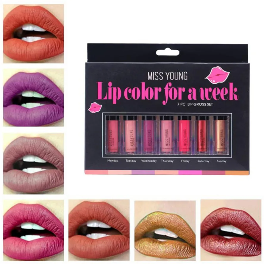 Buy liquid matte lipstick set 7Pcs/Set Makeup