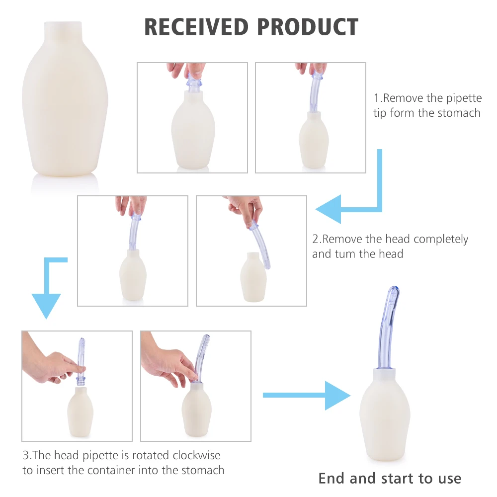310 мл многоразовый силикон анальный очиститель для стыка Очищение влагалища устройство большая резиновая клизма взрослые женские гигиенические продукты забота о здоровье
