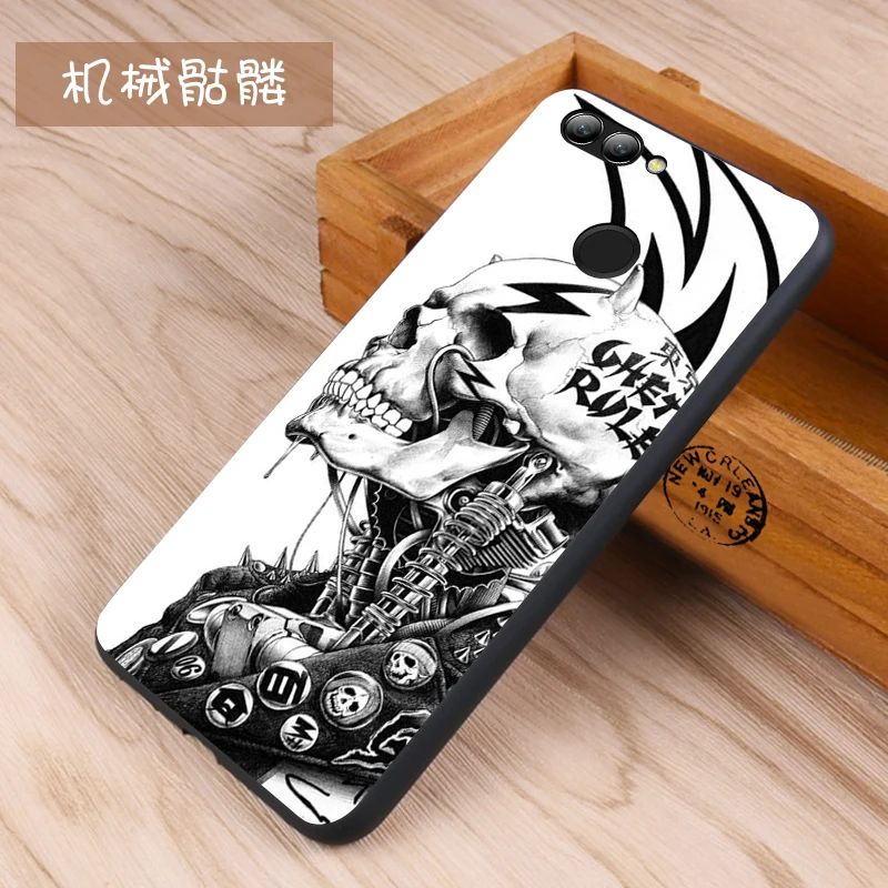 Huawei nova 2 Case Original Cover for Huawei nova 2 Bag Case Cover Skin Wolf Fish Skull nova 2 Fundas 100% 18
