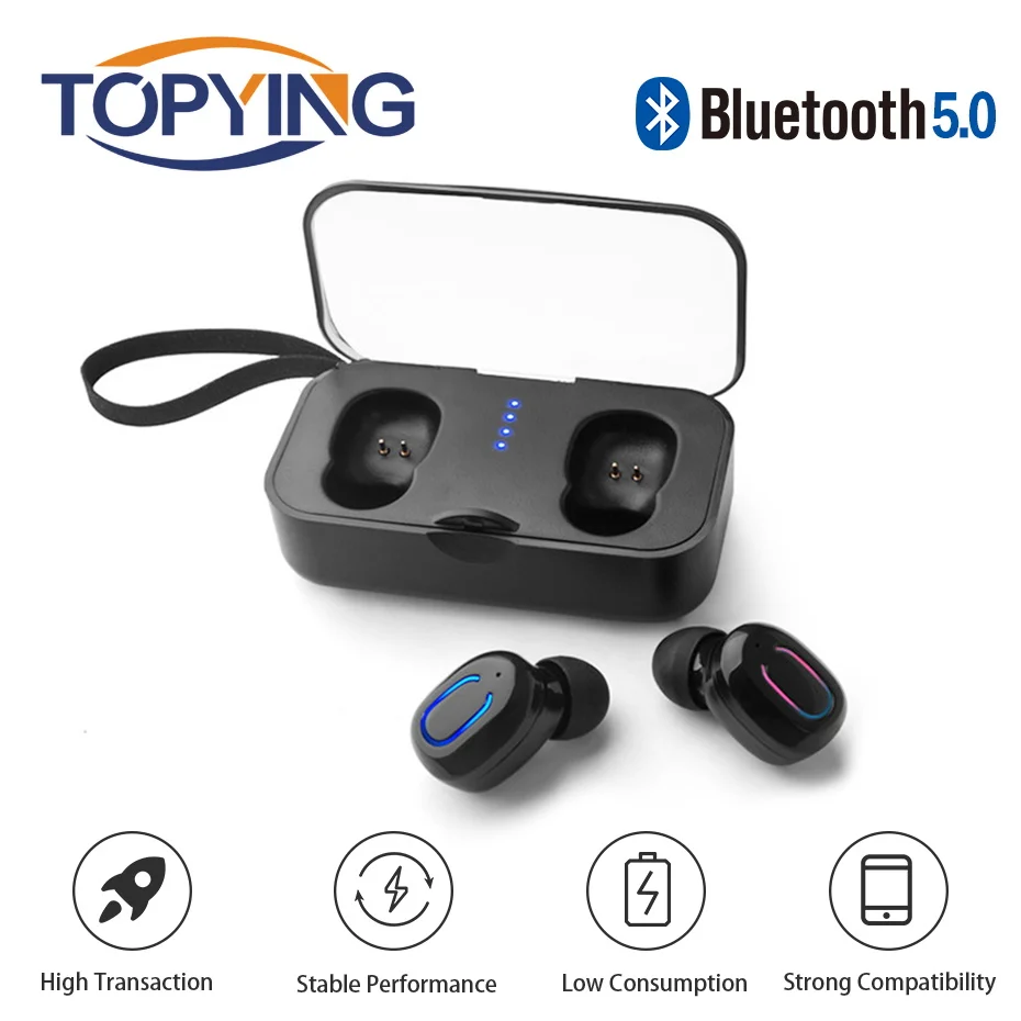 

T18S Invisible Wireless Earbuds Bluetooth Earphone 5.0 TWS Mini Bluetooth Headset Wireless Stereo Earhones Android ios