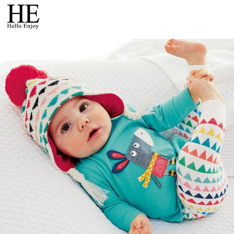 HE Hello Enjoy/комплекты одежды для малышей одежда унисекс новорожденных мальчиков
