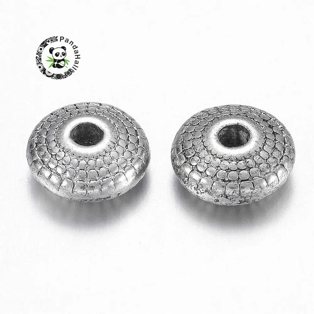 50pcs tibet silver style acrylic spacer ring beads 10mm