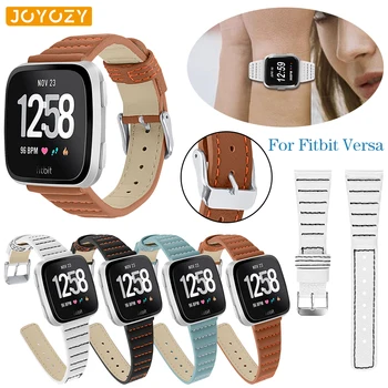 

Joyozy Premium Sweatproof Leather Strap Strap Replacement For Fitbit Versa Smart Watch Bracelet Band watch band