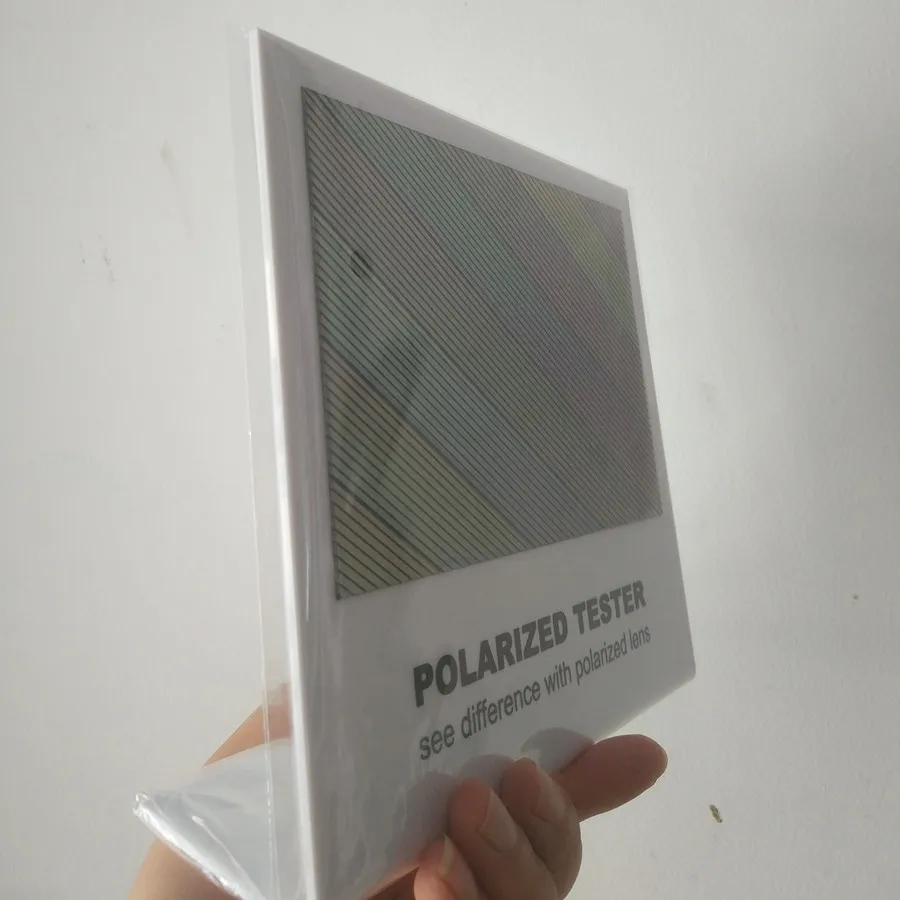 teste de lente polarizada