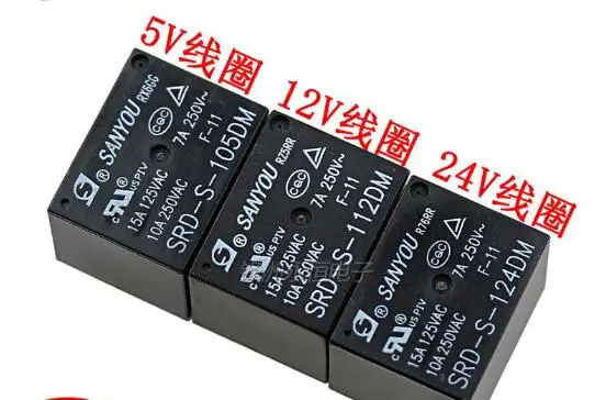 15 шт. реле SRD S 105DM 112DM 250В 10А 4 контактное 5 В/12В/24В РЕЛЕ чувствительное|Реле| |