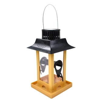 

1PC Outdoor Innovative Nontoxic New Solar Parrot Feeder Bird Feeding Device LED Light Bird Feeder Station