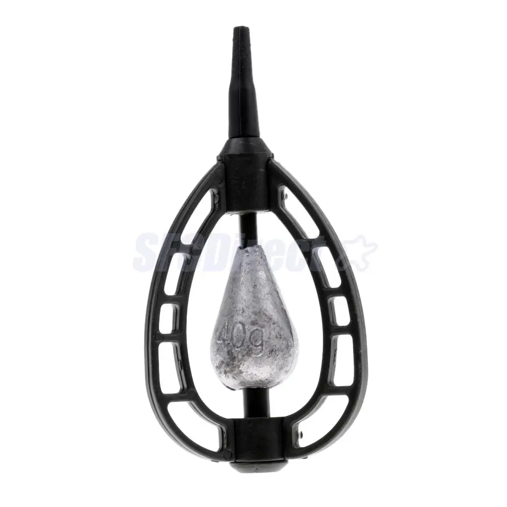 In-line Method Fishing Feeder Swim Feeders Carp Fishing Baits Cage Trap with Lead Sinker 40g 45g