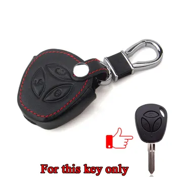 

Car keychain Black leather car key case cover for LADA Priora Largus Kalina Granta Vesta X-Ray XRay Auto Accessories Car styling