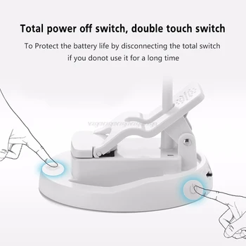 

LED Desk Lamp With Clip USB Rechargeable Make-up Light Touch Control Dimming Reading Lights Mr13 19 Dropship