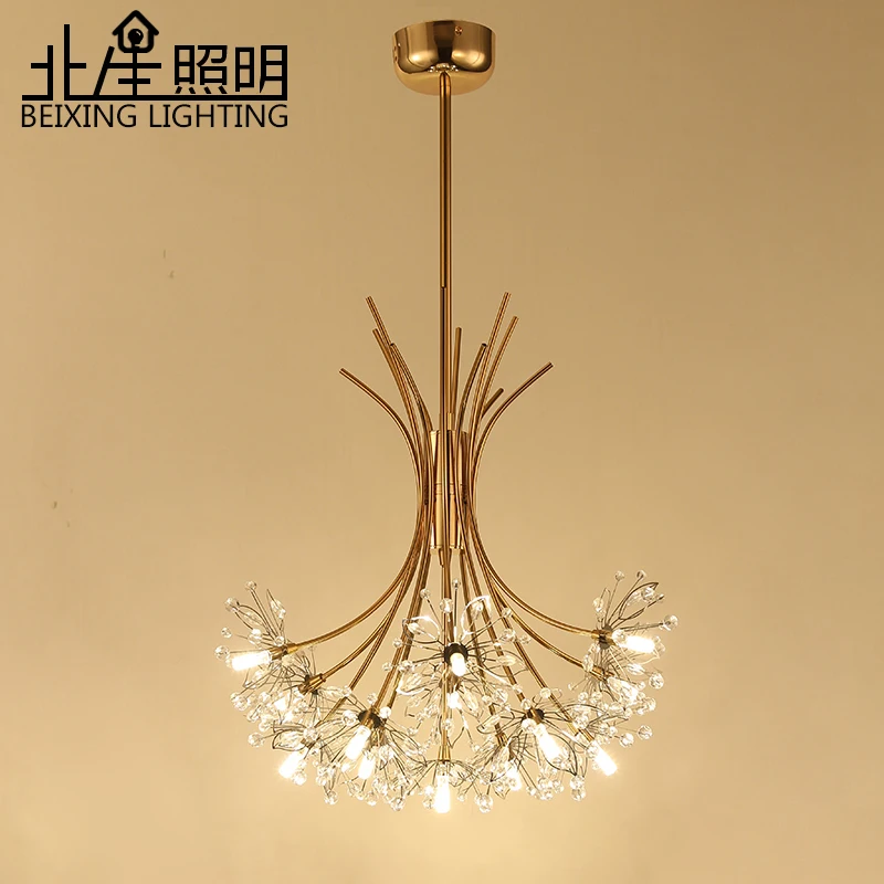 

European simple E27 bulb crystal Pendant Lights led lamps Black/Silver Brushed Pendant lamps living lighting lustre pendant lamp
