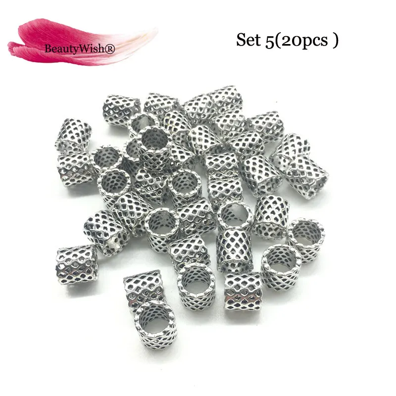Silver-hair-beads