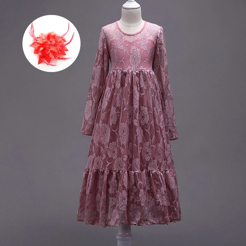 

Kids Clothes for Girls 2 To 12 Years Pink Champagne White Purple Green Evening Party Frock Tulle Lace Girls Dress 2018