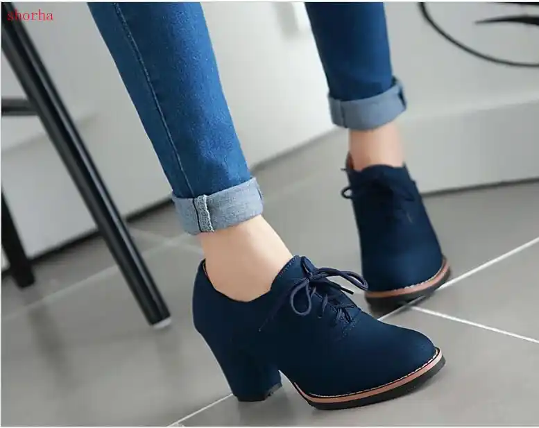 ladies suede lace up shoes