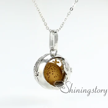 

wings openwork metal volcanic stone essential oil diffuser necklace wholesale oil diffuser necklace scent necklace
