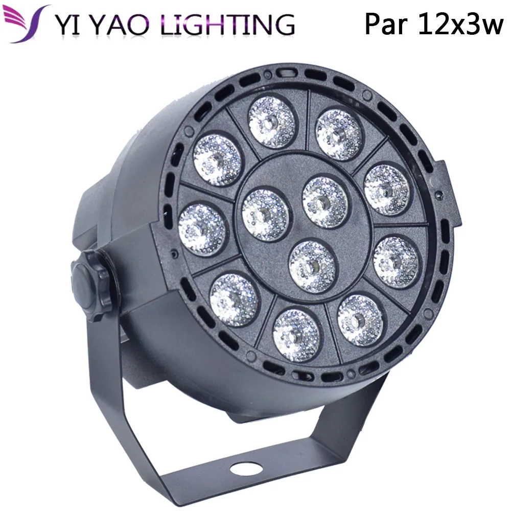 

12 x3w mini LED Par Lights RGB Colorful Multi Lighting Modes Stage Lights