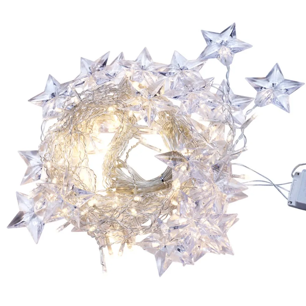 

LED String Lights Pentagram Star Shape Hanging Garden Festivals Party Wedding Decoration LKS99