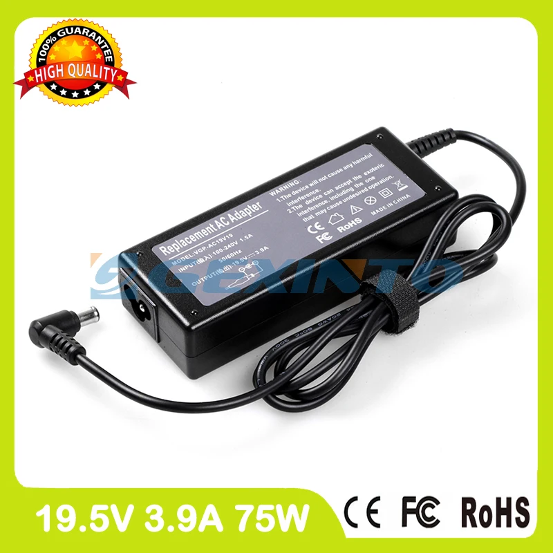 

19.5V 3.9A 75W VGP-AC19V61 laptop charger for Sony Vaio PCG-FX190 PCG-FX200 PCG-FX210 PCG-FX215 PCG-FX220 PCG-FX240 PCG-FX250
