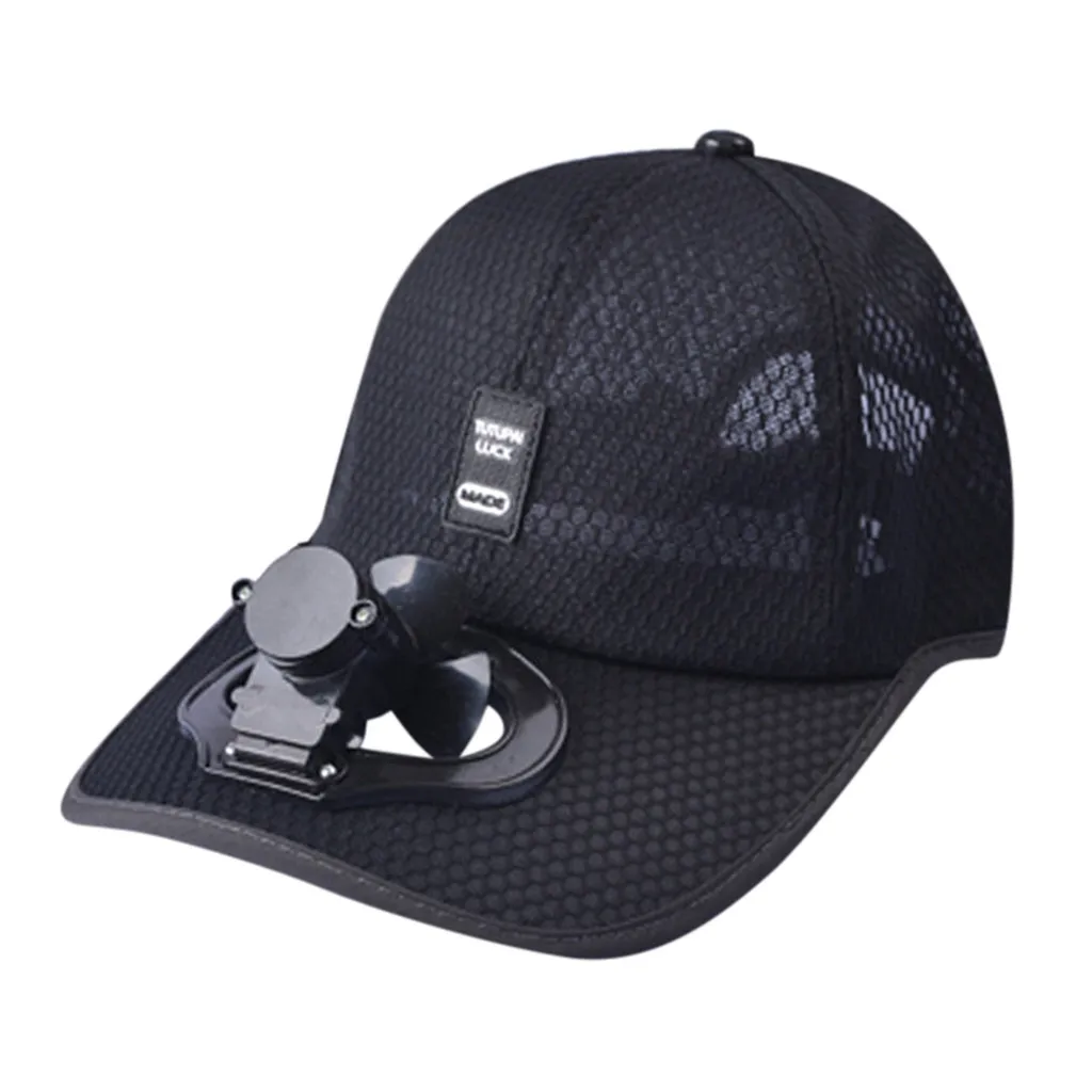 

New Hot Women Fan Cooling Baseball Cap Hat USB Charging Breathable Shade Sunscreen Hat Summer Outdoor Accessories @40