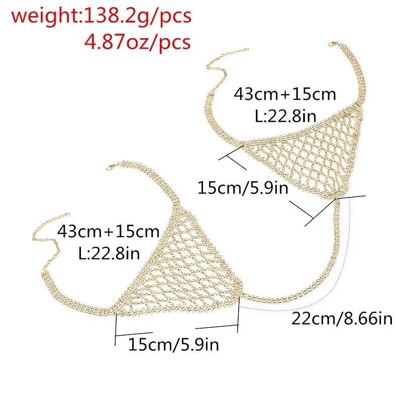 Стильные женские блестящие Кристальные стразы, сетчатый бюстгальтер для тела, бикини, костюм, сексуальное очарование, женские прозрачные трусики, грудь, цепь, ювелирное изделие
