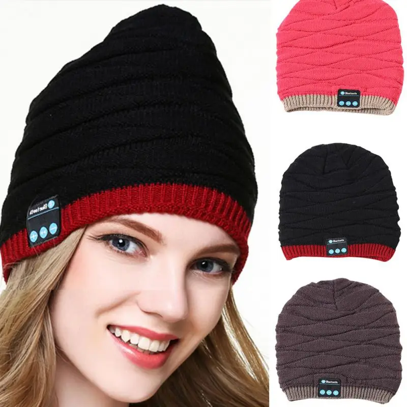 Уличная спортивная теплая шапка для бега новая умная bluetooth гарнитура вязаная