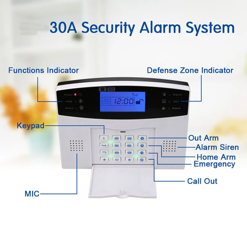 GSM Alarm System Sensor kit English Spansih Russian Smart Home WIFI GSM Burglar Alarm System 18