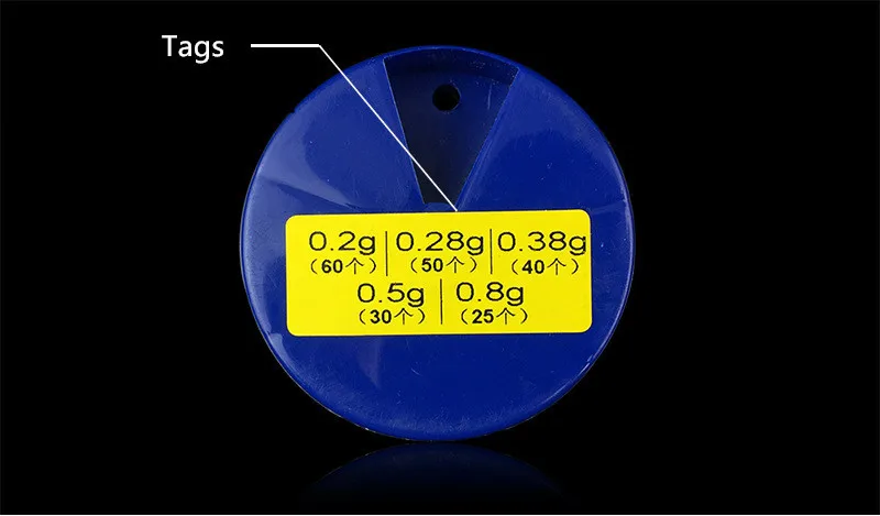 57 Sizes Mini Round Split Lead Sinkers Set Fishing Lead Weights in Fishing Accessories Box 0.2g 0.28g 0.38g 0.5g 0.8g 1.6g 2 (7)