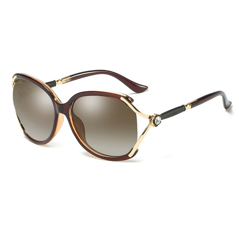 

Men's Women's Uv Protection Polarized Sunglasses Color Film Lens Black Frame Double Gray And Tea Box Double Tea Sun Glasses