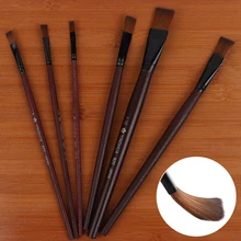 6 шт. модная нейлоновая краска для волос щётка с деревянной ручкой гуашь, акварель масляная краска ing принадлежности художественные кисти различной формы