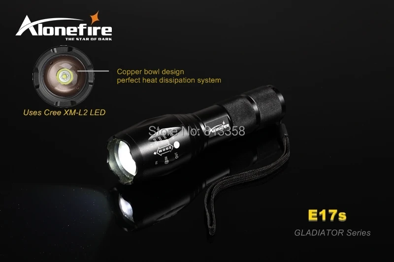 AloneFire E17s CREE XM-L2 3800LM cree светодиодный фонарь светодиодный фонарик с регулируемым фокусом факел лампы для 3xaaa или 1x18650 батарея