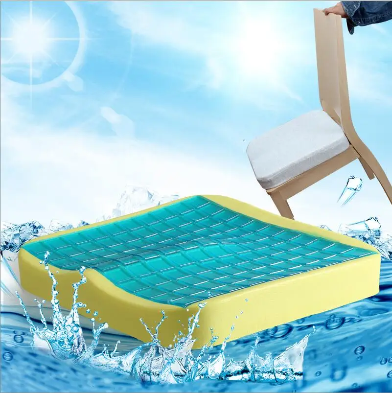 

Temperature-Insenstive Bus Drivers Office Chair Coccyx Orthopedic Gel Seat Cushion Silicone Memory Foam Cooling Car Seat Cushion