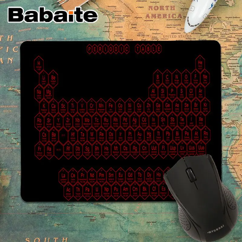 Babaite Новая печатная Таблица из элементов настраиваемый игровой коврик для мыши для ноутбука DIY дизайн игровой с узором No Lockedge mousepad - Цвет: No LockEdge 25x29cm