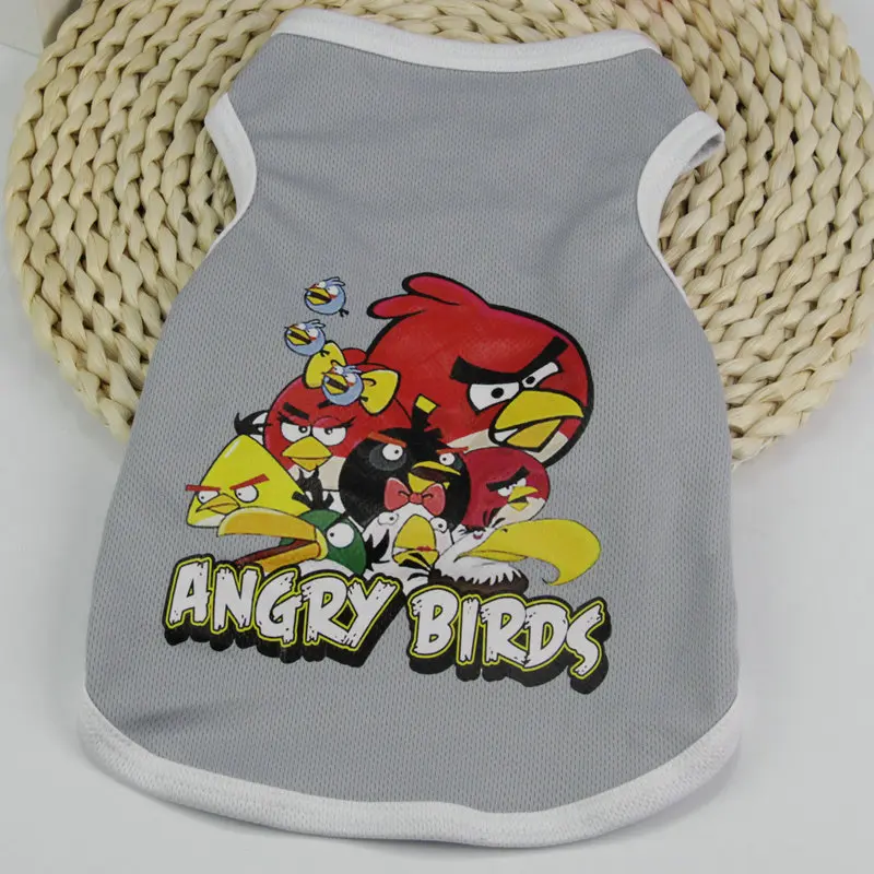 

2018 New Small Pet Dogs Vest Spring/Summer Dog Clothes Cartoon Grid Pet Cat T-shirt For Dog Clothing Pet Costume 6-Colour