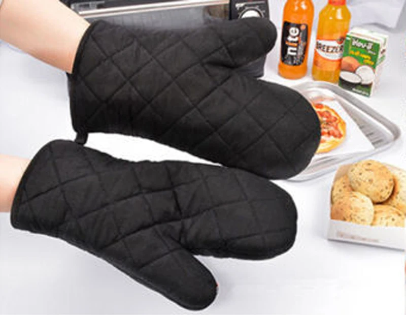 1PC New Portable Black Cotton Blend Thick Kitchen Baking Cook Insulated Padded Oven Gloves Mitt | Дом и сад