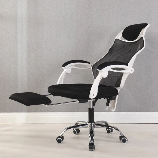 Ergonomic Computer Desk Office Mesh Recliner Chair With Footrest Ergonomic Computer Desk Office Mesh Recliner Chair With Footrest Headrest Perfect For Home Furniture Swivel Racing