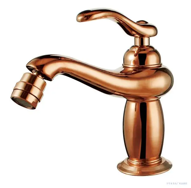 

Free shipping Rose Gold Pvd clour single handle bathroom Bidet faucet mixer tap