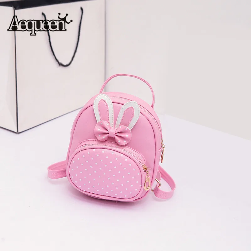 

AEQUEEN Kids Back Packs Women Pink Backpack For Girls Children Mini School Bags Female Cute Rabbit Ear Satchel Toddler Mochilas