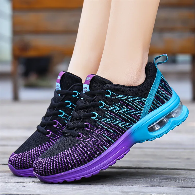 ZHENZU Sport Shoes Woman Sneakers Women Female Running Shoes Breathable Hollow Lace-Up chaussure femme High Quality