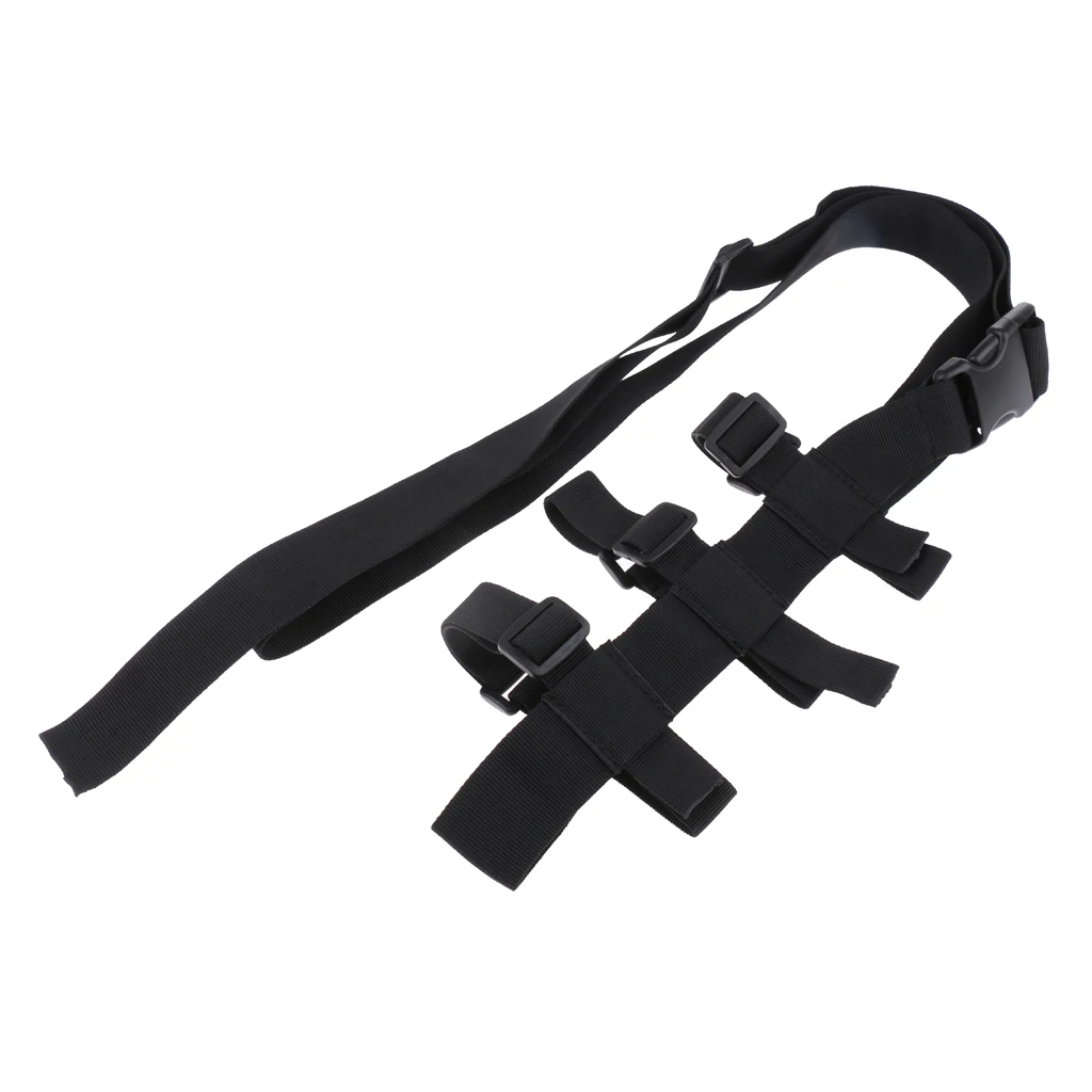 MagiDeal Durable Black Nylon Water Bottle Drink Kettle Cup Carrier Holder Cover & Adjustable Shoulder Strap - Universal Fit