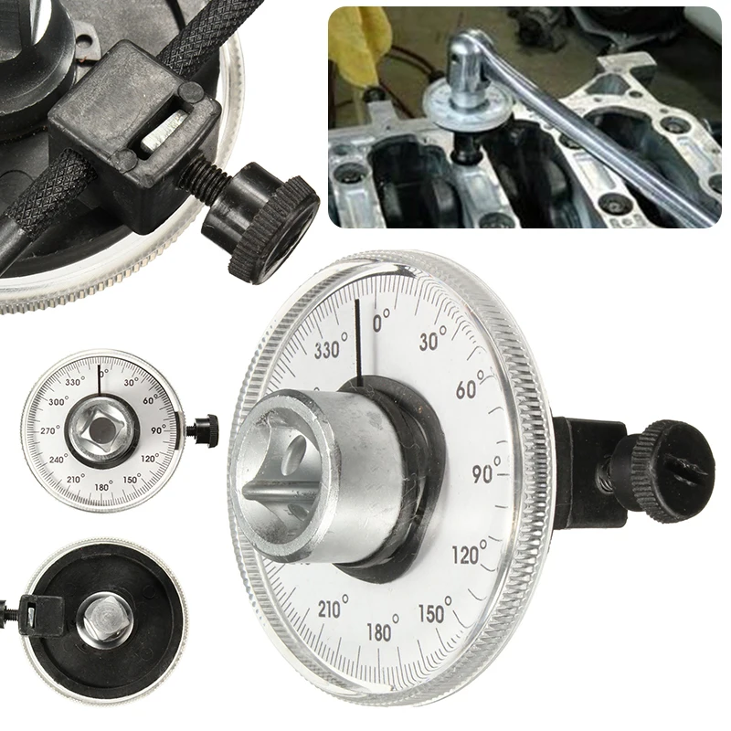 Professional Adjustable 1/2 inch Drive Torque Angle Gauge Car Auto Garage Tool Set Measurer Hand Tool Wrench