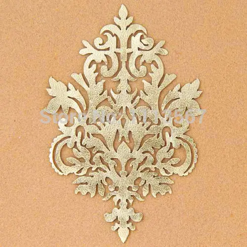 

10piece Golden Iron On Hotfix Tree Patch PU Leather Embellishment Applique Sewing on Garment Bag Accessories TH1