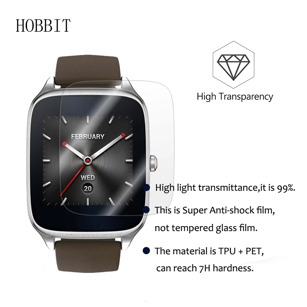 3 упаковки для ASUS ZenWatch 2 W1501Q 1 63 дюймов Противоударная нано защитная пленка экрана