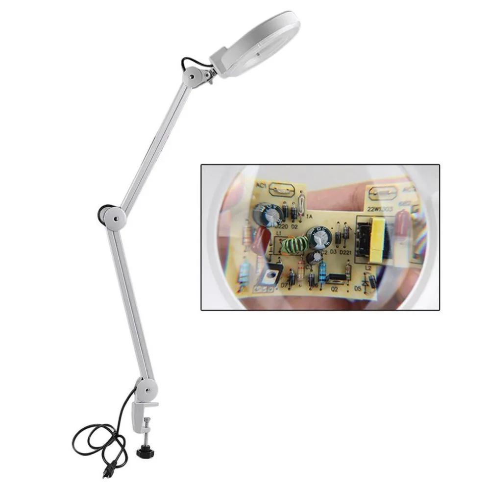 

Professional Cold White Beauty Desk Light Magnifier Skincare Cosmetic YS-701 Manicure 5x Magnifying With Clamp Spa Salon Tool